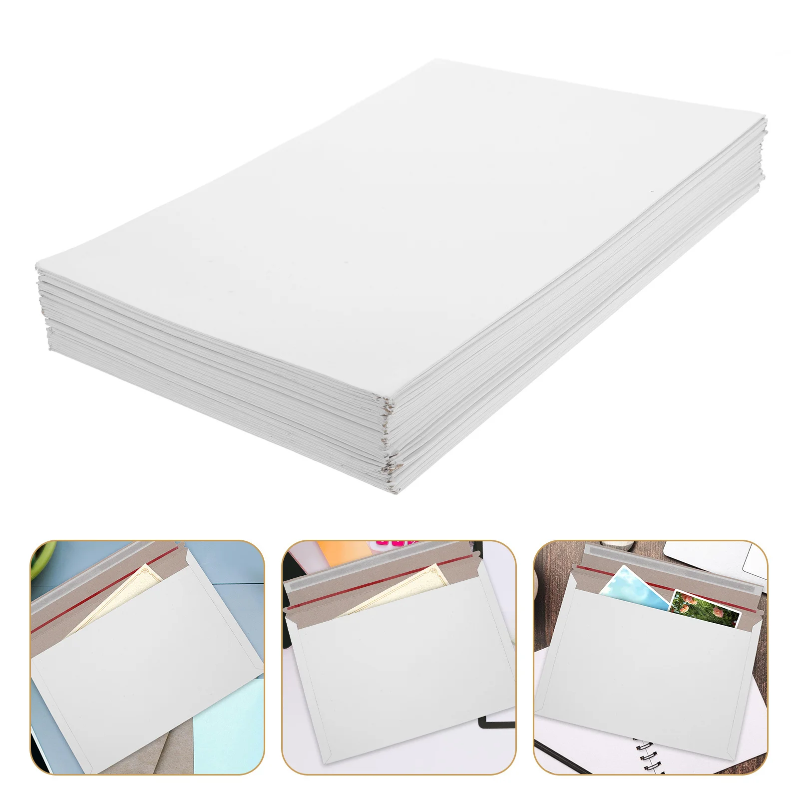 

40pcs Blank Envelope Bags Self-Adhesive Paper Pockets Thickened File Bags For Office School Mailing Storage Envelopes