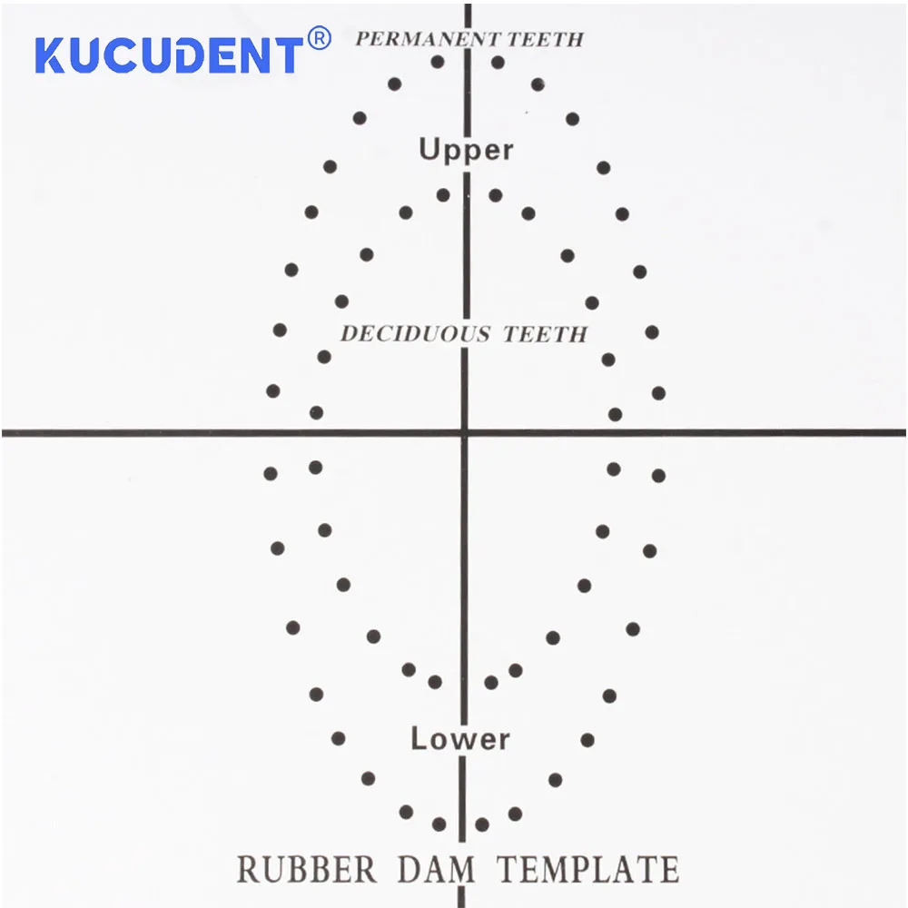 KUCUENDENT 1 PC 歯科ラバーダムパンチ穴位置決めボードバリアテンプレート歯科医ラボ器具ツール正確な