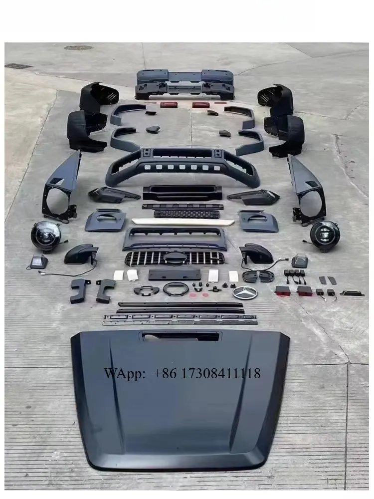 Wide Body Kit for G-Class W463 Upgrade to W464 W465 G63 Engine Hood Grating Front Rear Bumpers Splash Guard