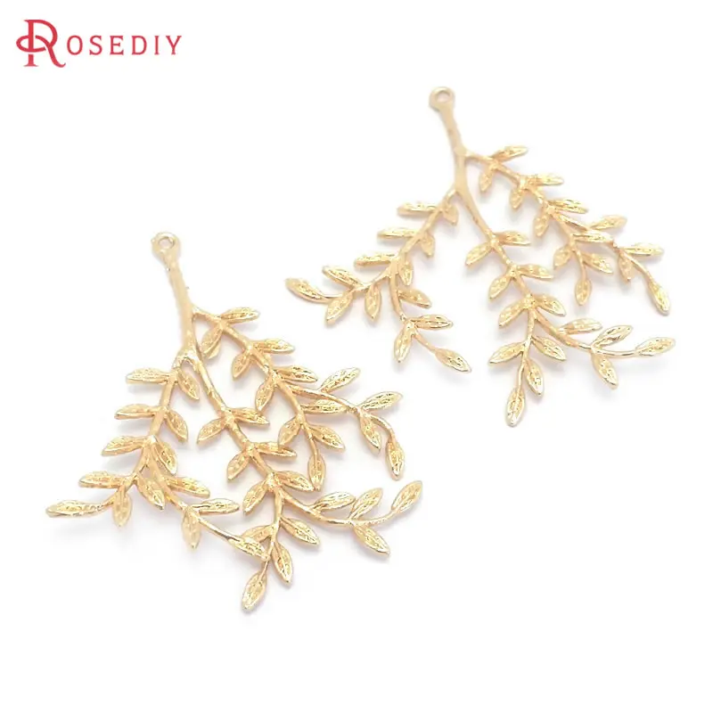 6PCS 18K Gold Color Tree Branch Charms Pendants High Quality Necklace Earrings Diy Jewelry Accessories Rosediy official-website