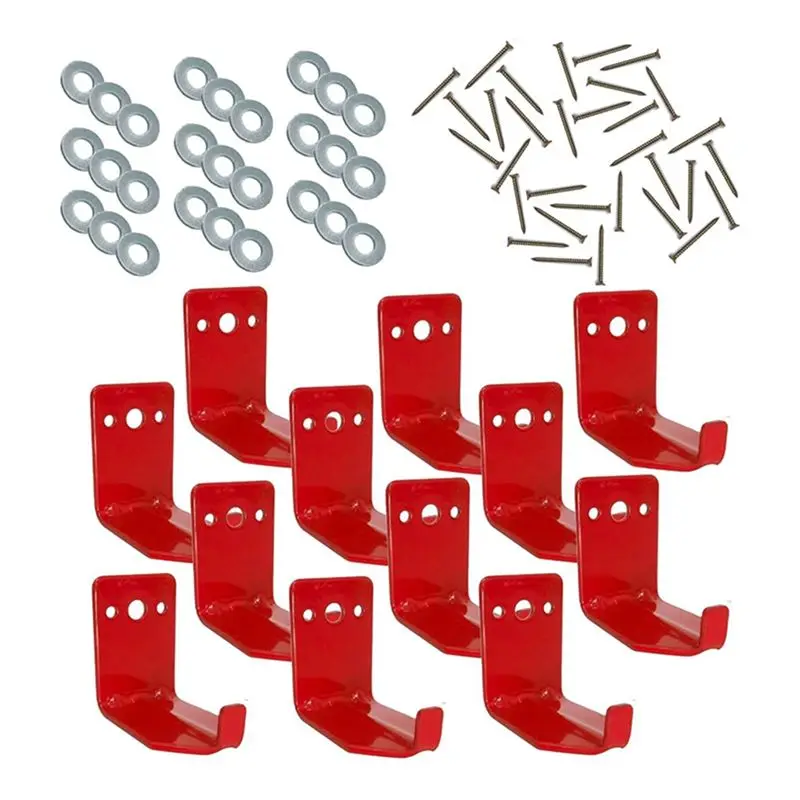 B66C Fire Safety Extinguisher Wall Holder, Sturdy Hook For Up To 40 Lbs Extinguishers - Bulk 12 Pack