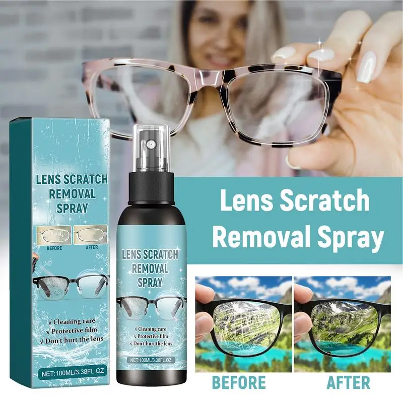 Sunglasses Cleaner Spray 100ml Eyeglass Lens Cleaner With Lens Cleaner Cloth Eyeglass Lens Cleaner Spray Kit For All Lenses