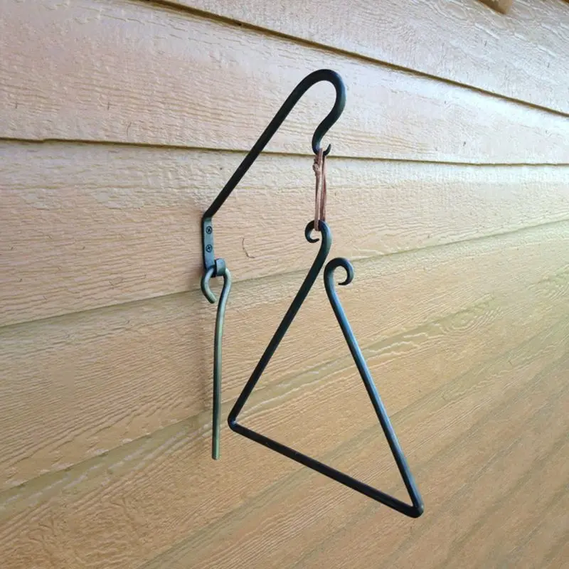 

Retro European Dinner Bell Handmade Forged Iron Creative Ringing Iron Bell Warning Bell Wall Hanging Iron Frame