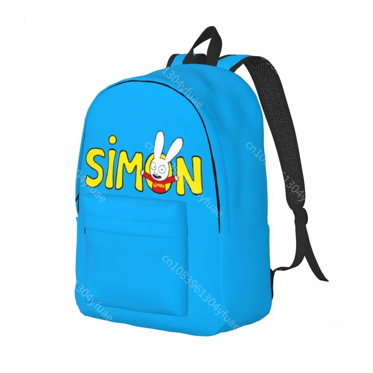 Simon Logo Pattern Backpack Bunny Cartoon Casual Backpacks Boy Girl Hiking Breathable School Bags Design Rucksack Christmas