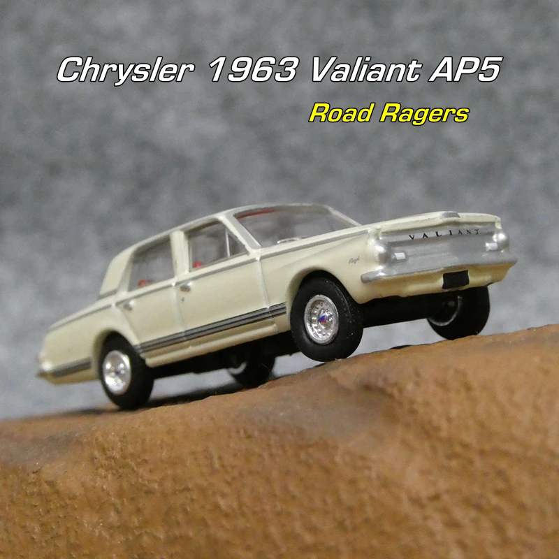 New Diecast Alloy 1:87 Scale 1963 Valiant AP5 Car Model Sand Table Scene Display Prop Adult Classic Collection Ornament Spot