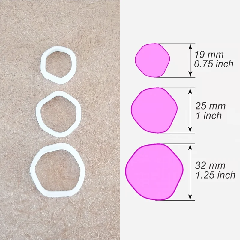 New Soft Pottery Earring Cutter Moroccan Rhombus Ring Polymer Clay Cutting DiY Ins French Earring Jewelry Pendant Making Tools