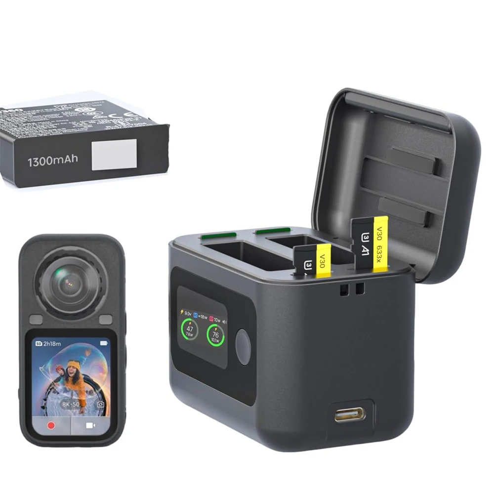 battery-charger-for-insta360-x6-27w-dual-slot-fast-charging-case-lcd-display-two-way-charging-hub-with-card-solt-storage-case