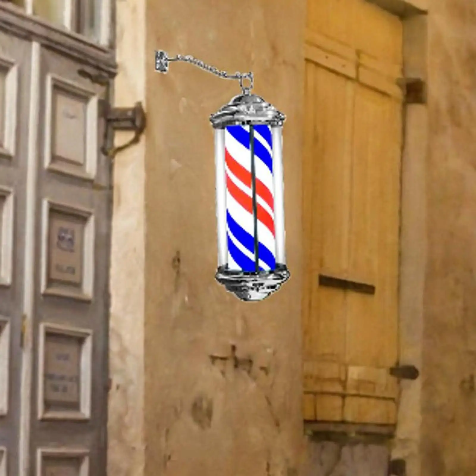 Barber Pole Light Wall Mount Waterproof Classic Barber Shop Rotating Light