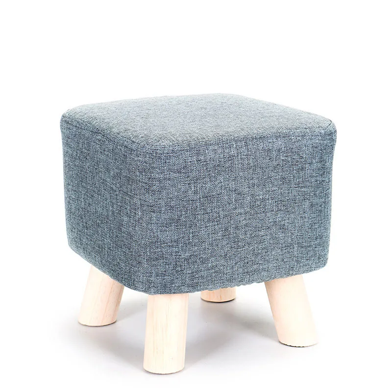 Elastic Footstool Cover Lien Cotton Ottoman Slipcover Footrest Stool Protector for Living Room All-inclusive Footstool Cover