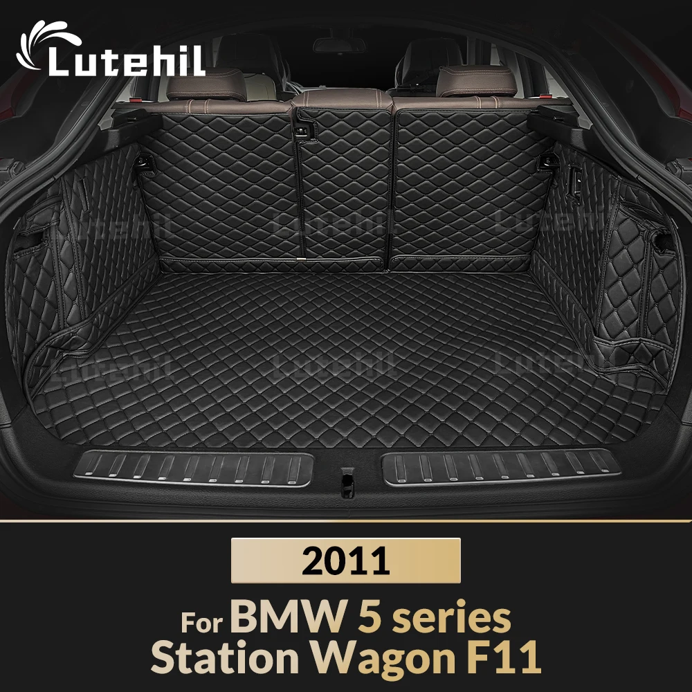 For BMW 5 series Station Wagon F11 2011 Full Coverage Trunk Mat Lutehil Car Boot Cover Pad Cargo Liner Interior Accessories