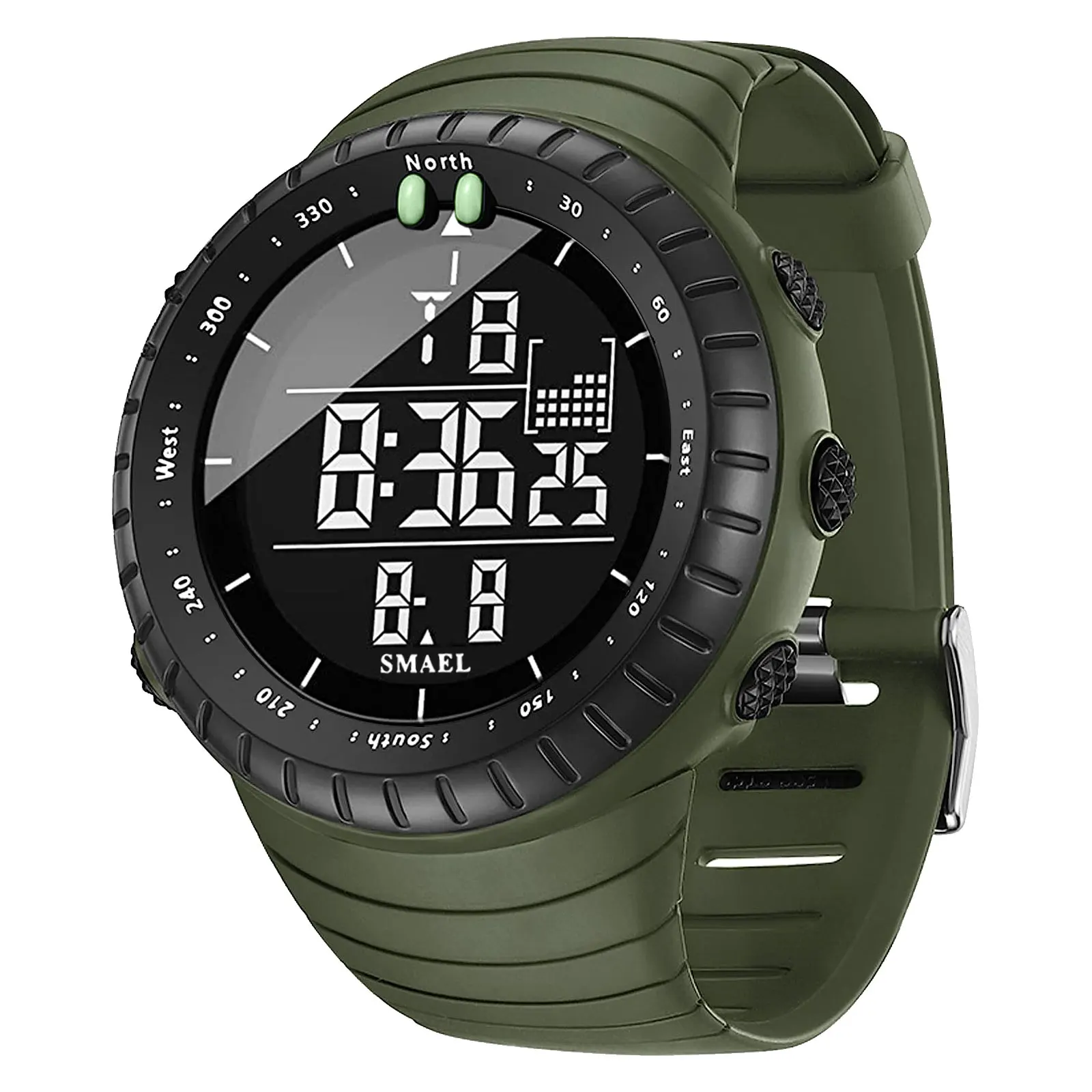 SMAEL Brand Men Electronics Watch Outdoor Sports Waterproof Big Dial Digital LED Alarm Digital-watch 1237 Sport Watch