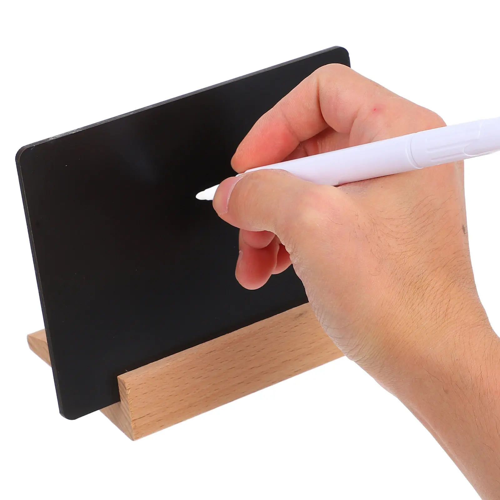 

Набор из 1 шт. Настольная меловая доска-табличка, многофункциональная, для декора, для ресторанов, кофеен, мероприятий