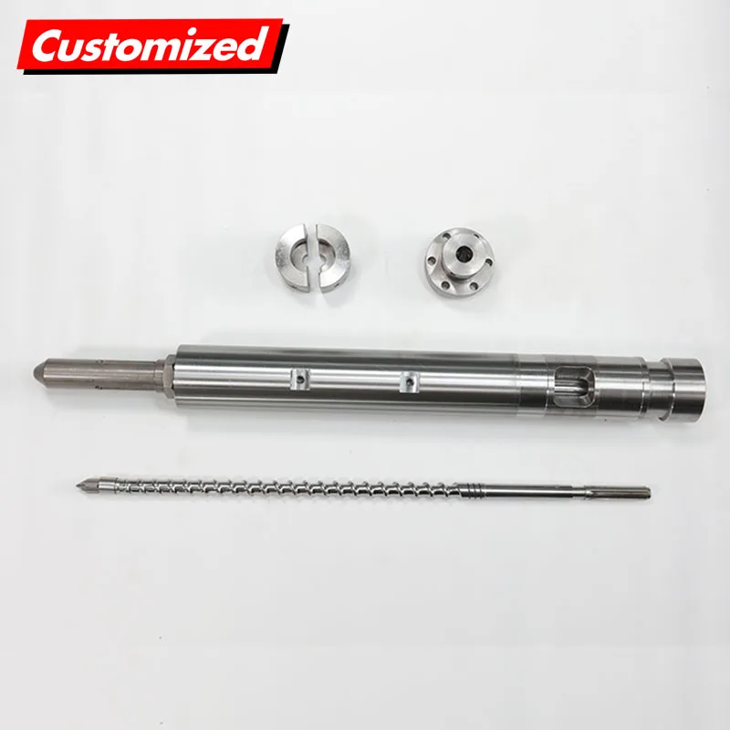 OEM Custom Stainless Steel Alloy Single Twin Extruder Screw Barrel Reciprocating Injection Lead Feed Screw Auger Nitride