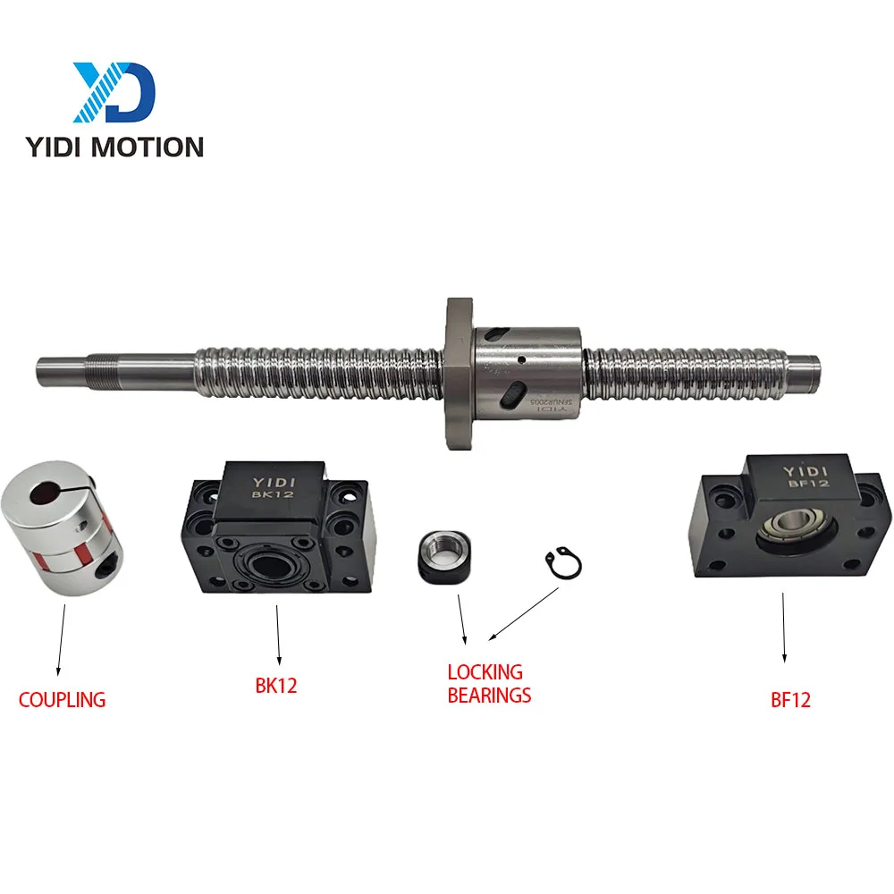 High Quality Heavy Duty Ball Screws Compatible with C3 C5 C7 1605 2005 2505 3205 3210 4005 4010 5010 Stepper Motors