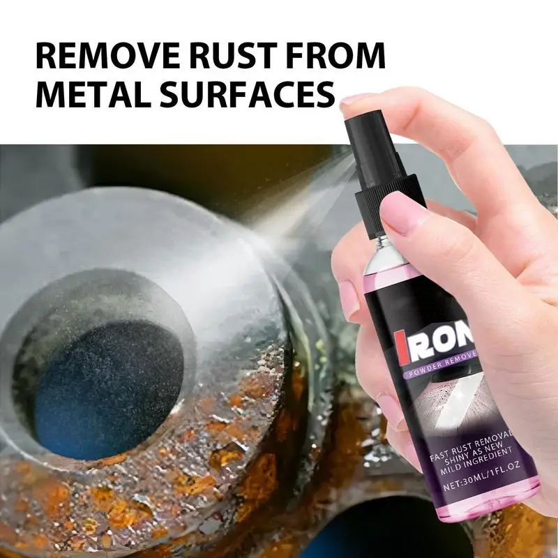 Rust Remover Spray For Metal 30ml Powerful Rust Converter For Metal Multi-purpose Rust Reformer Car Detailing Solution Iron