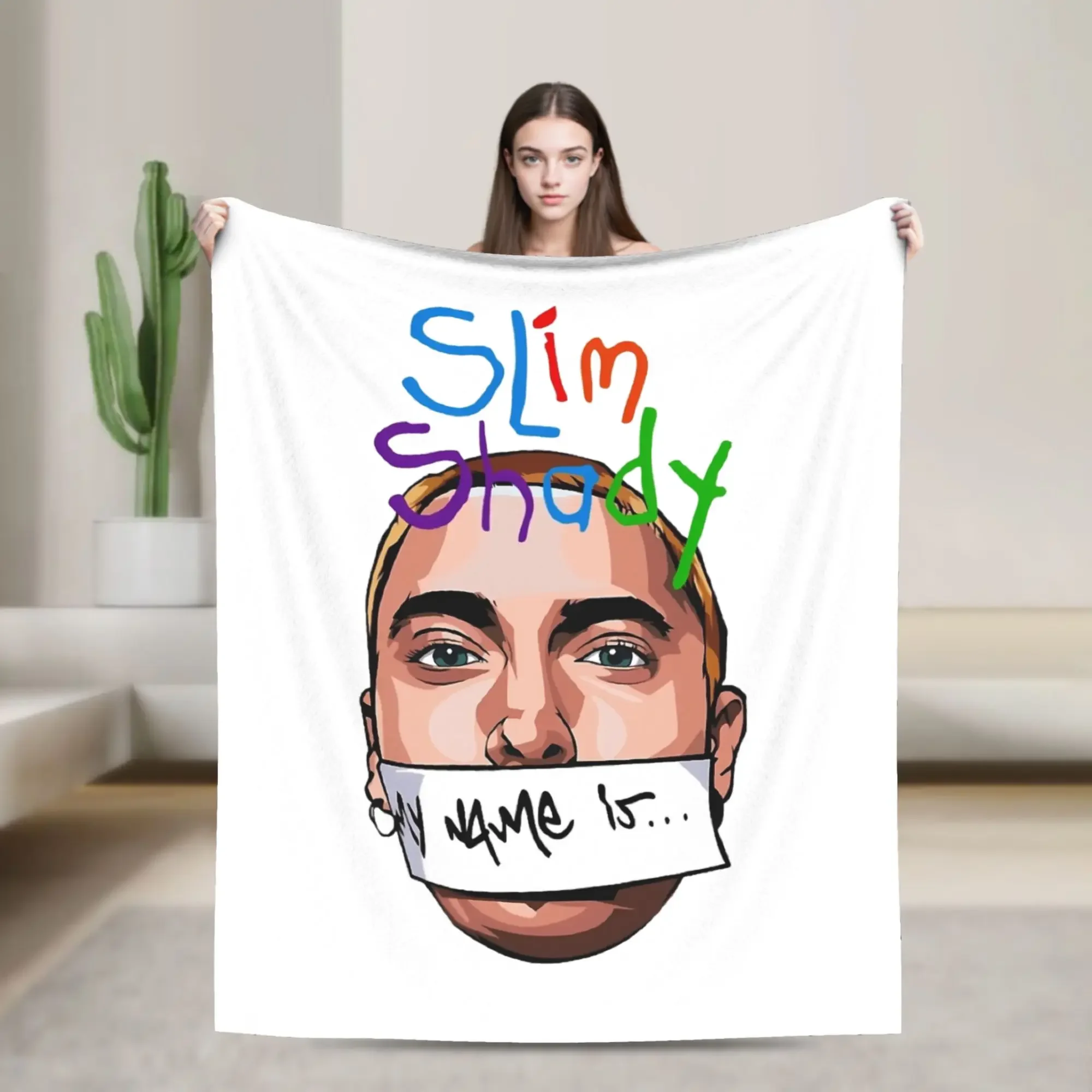 

Eminem The Death of Slim Shady Blanket Coral Fleece Plush Throw for Bed Couch Decor Soft Lightweight Quilt