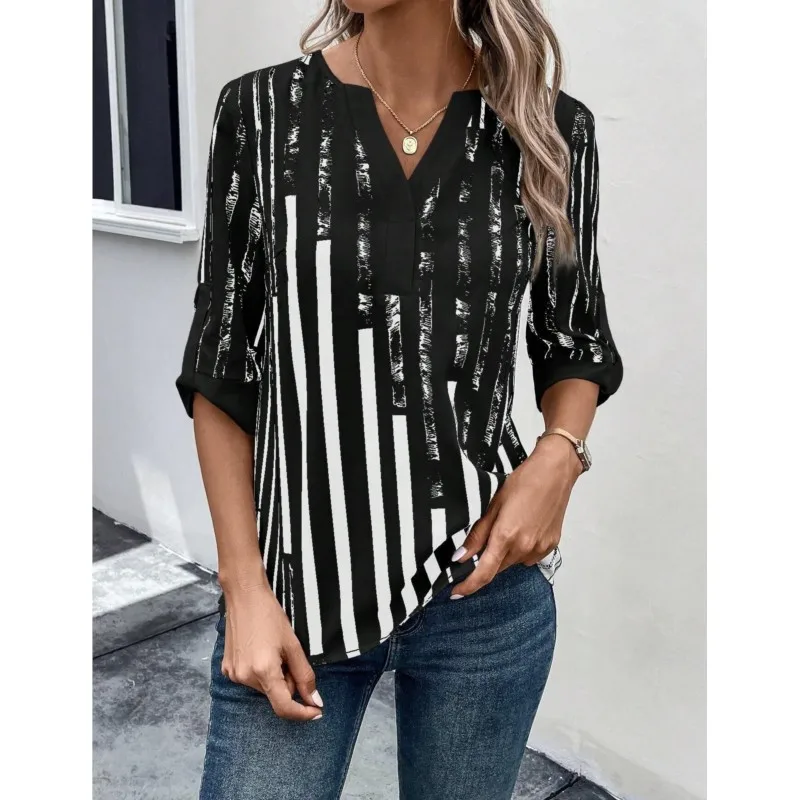 Blusas femininas elegantes verão duplo contraste posicionamento flor meia manga camisa feminina topos chemisier femme blusa chique