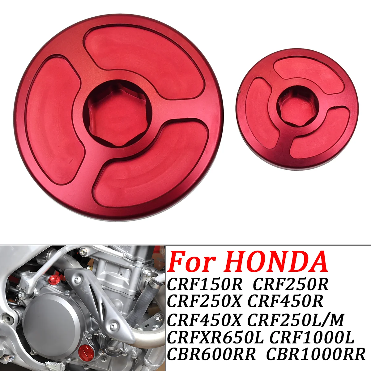 

Motocross Engine Timing Plug Cover For Honda CRF150R CRF250R CRF450R CRF450X TRX400EX CRF 150 250 450 R X CBR600RR CBR1000RR TRX