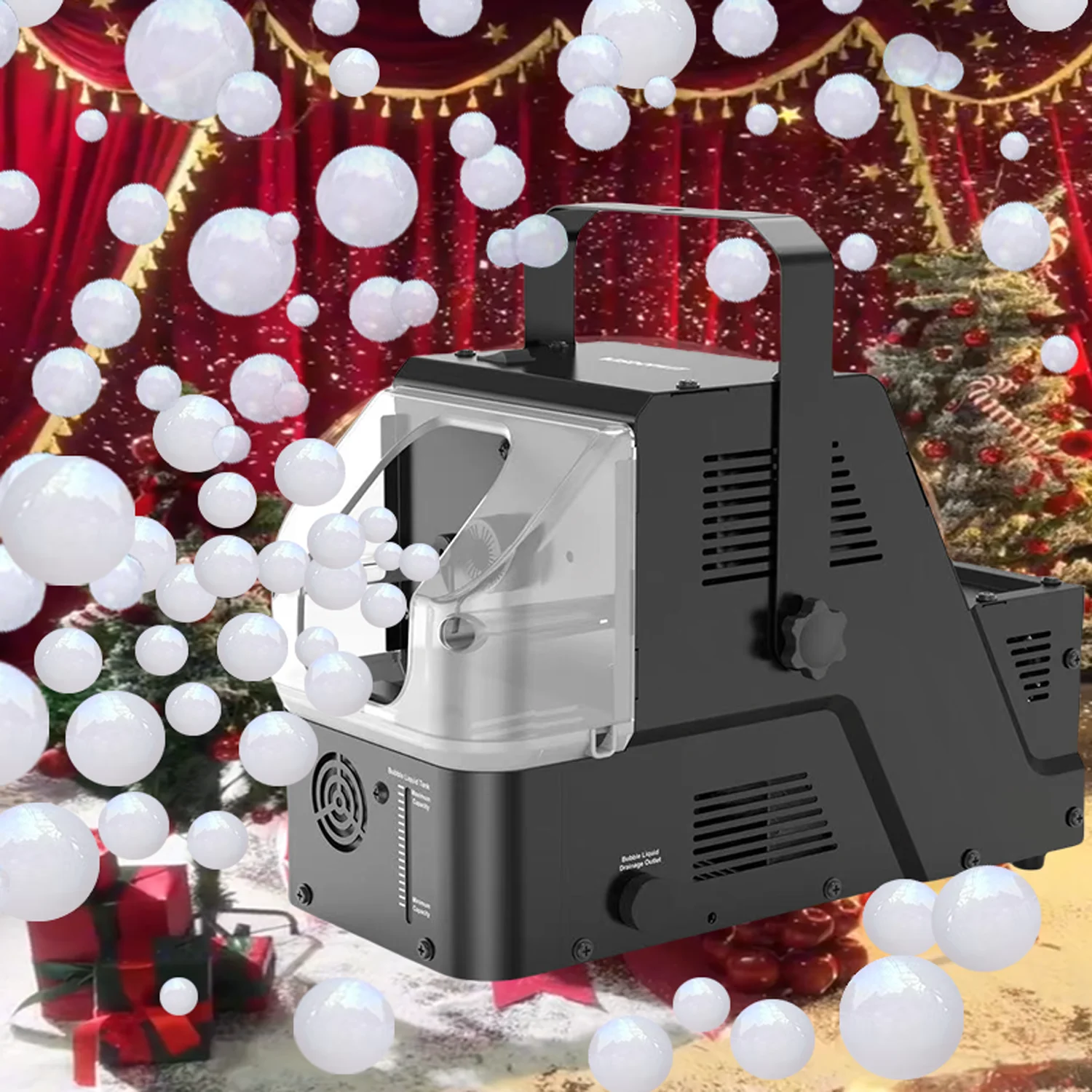 เครื่องทำฟองสบู่หมอก 3-in-1,เครื่องทำฟองควันพร้อมรีโมทคอนโทรลไร้สายสำหรับงานแต่งงานเวทีคริสต์มาสของขวัญวันฮาโลวีนของเล่น