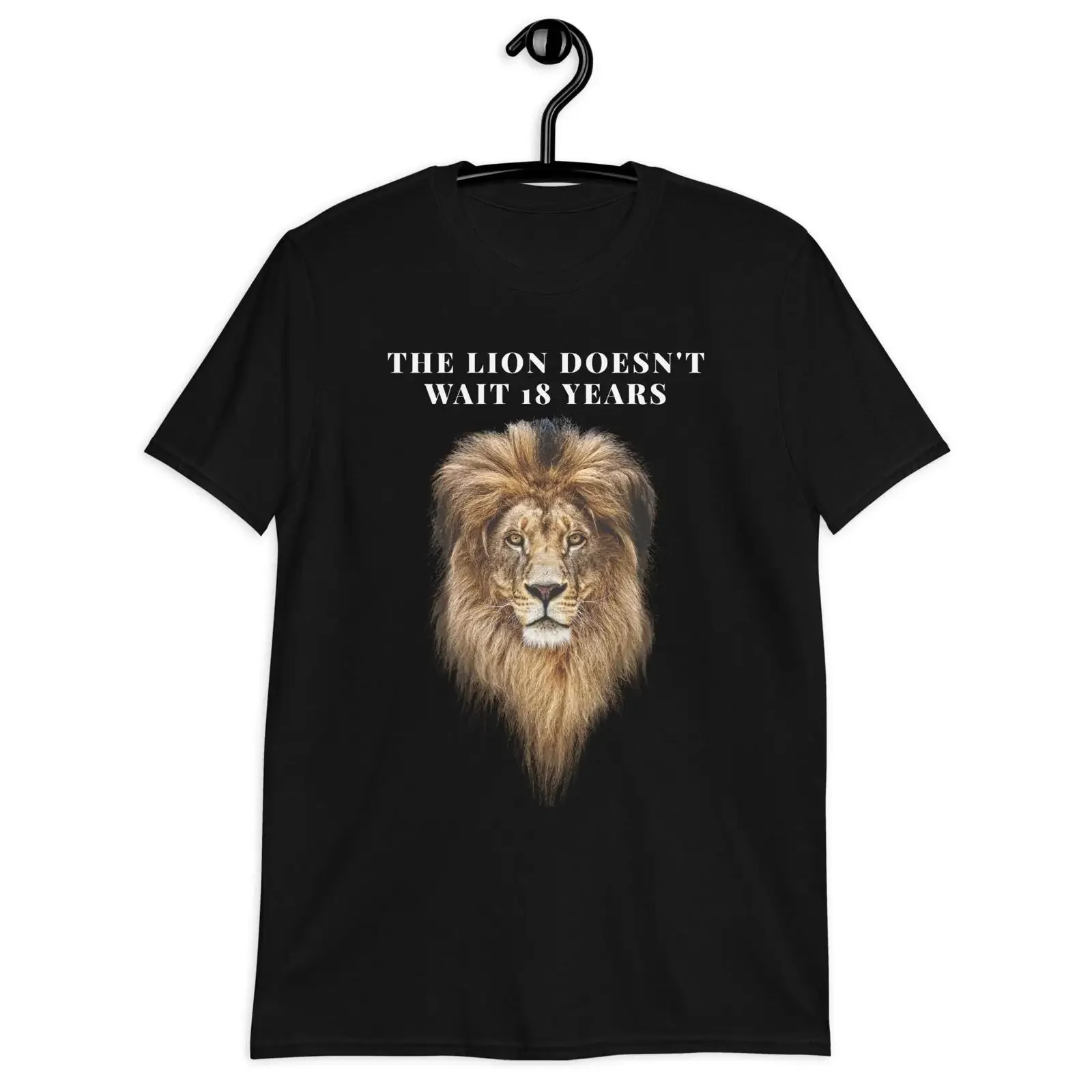 Lion T Shirt The Doesn amp 39 Wait 18 Years Motivational Wildlife for  vintage Washed Stylish fashion Top For Everyday Wear