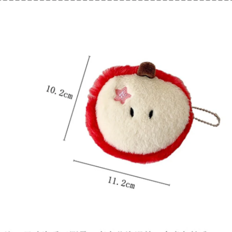 การ์ตูนน่ารัก Apple Plush เหรียญพวงกุญแจจี้แบบพกพากระเป๋าเป้สะพายหลัง Charm หวานกระเป๋าแขวนเครื่องประดับ Girly ของขวัญ