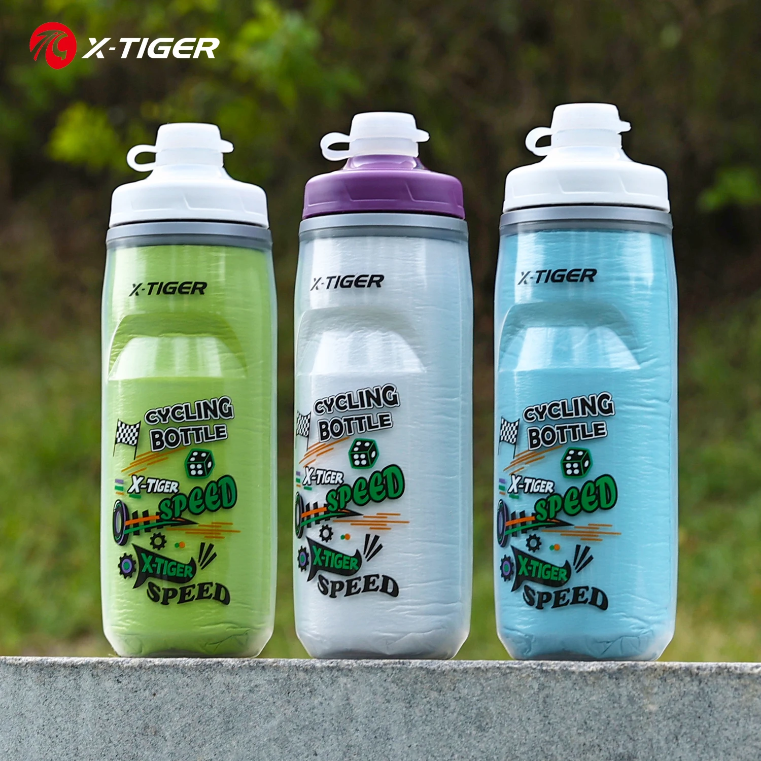 

Термобутылка X-TIGER 620 мл из полипропилена для велоспорта, сохраняет холод и тепло до 4 часов, сжимается одной рукой, для питья на велосипеде