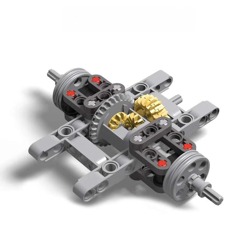Stemedu Rear Drive Differential Assembly, Building Blocks Compatible Technical Parts for MOC Car Models