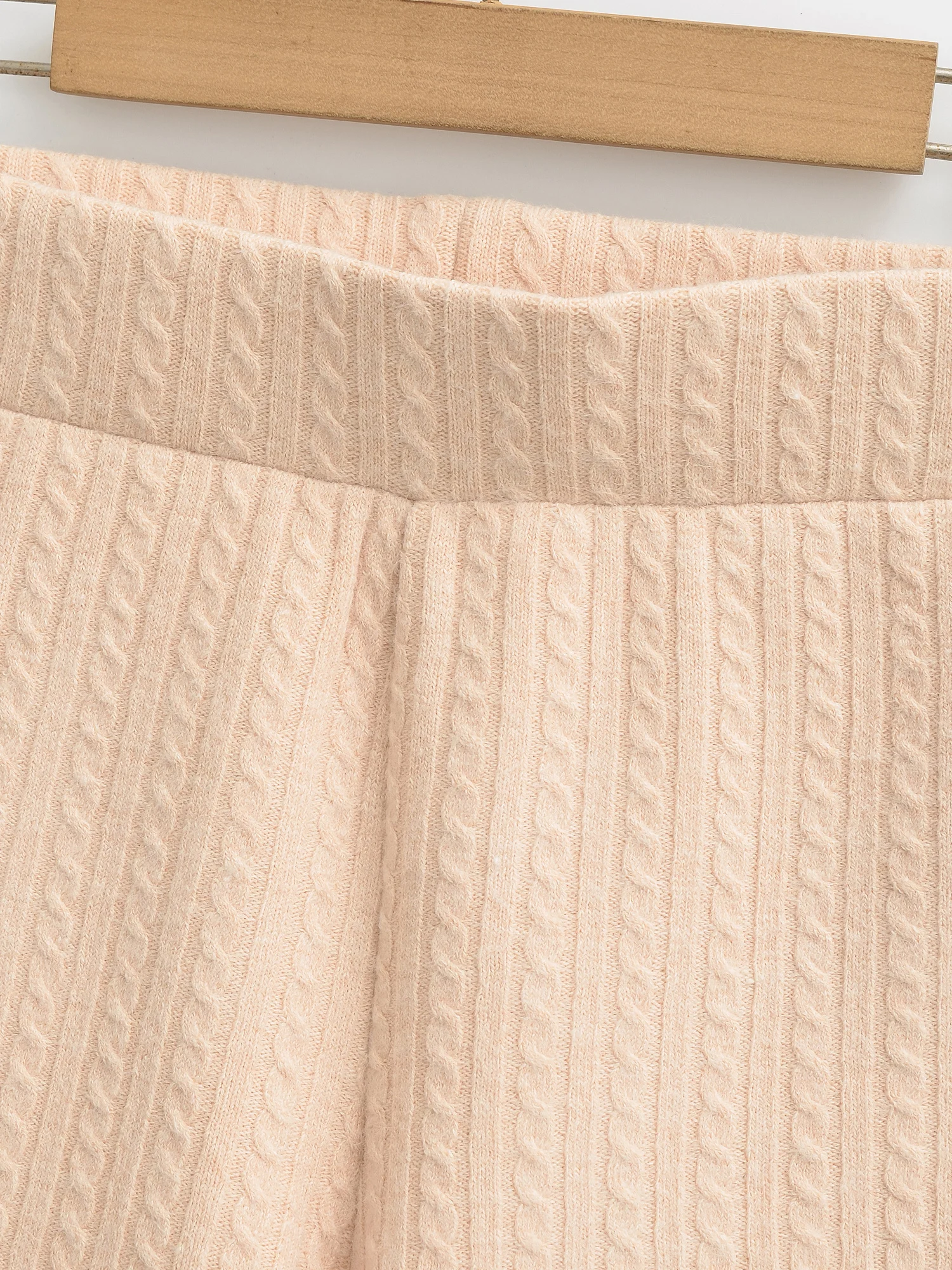 Amerykańskie, eleganckie spodnie dzianinowe w stylu preppy, codzienne damskie spodnie bazowe, wygodne, uniwersalne.