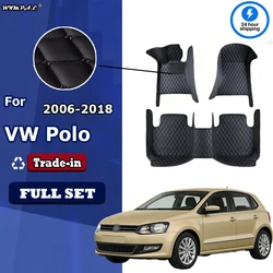 Car Floor Mats For VW Volkswagen Polo 2006 2007 2008 2009 2010 2011 2012 2013 2014 2015 2016 2017 2018 Car Accessories