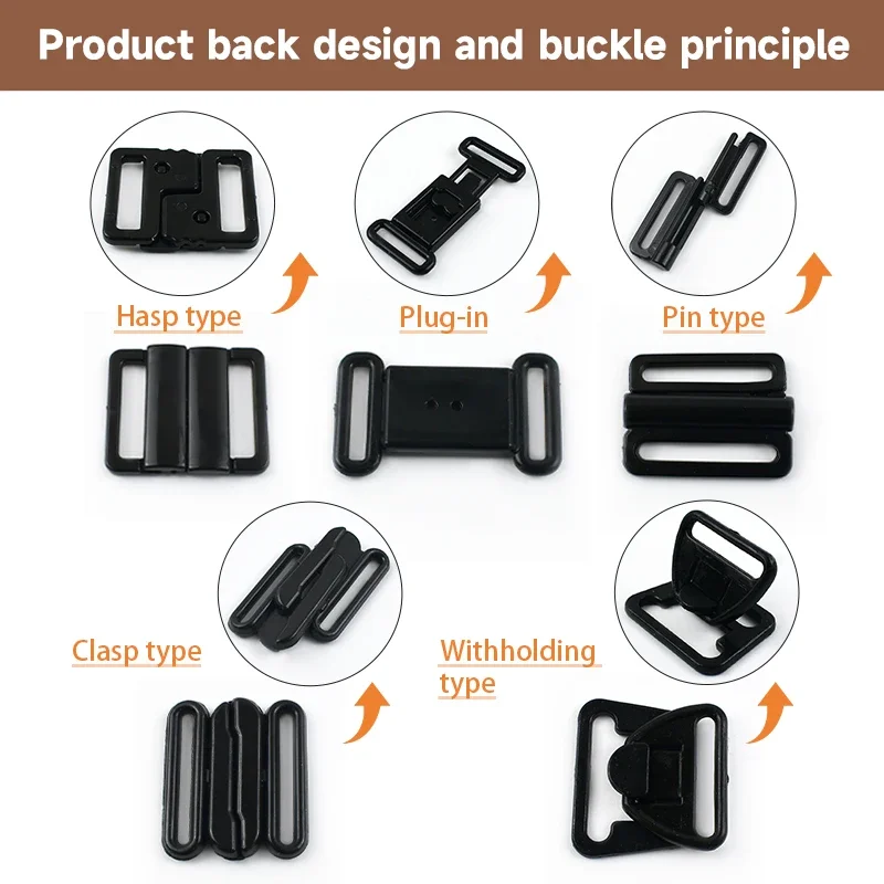 20-100 세트 브래지어 비키니 스트랩 걸쇠에 대 한 10/15/20/25mm 플라스틱 버클 수지 클로저 버튼 속옷 후크 DIY 바느질 액세서리