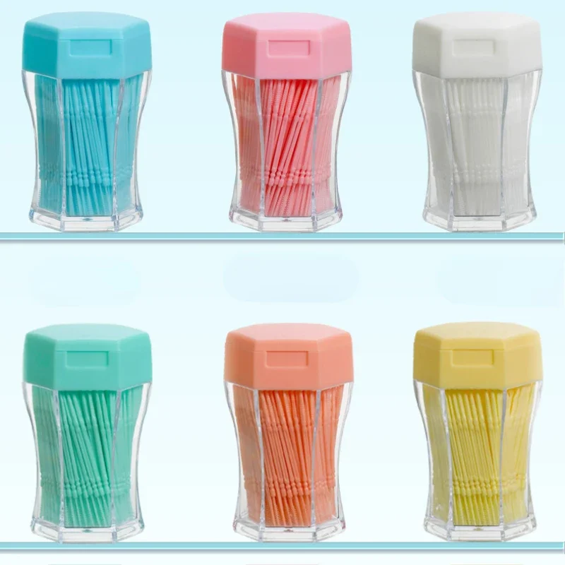 

200pcs/set Double Head Dental Floss Interdental Toothpick Brush Brush Teeth Stick Dental Oral Care Toothpicks Floss Pick