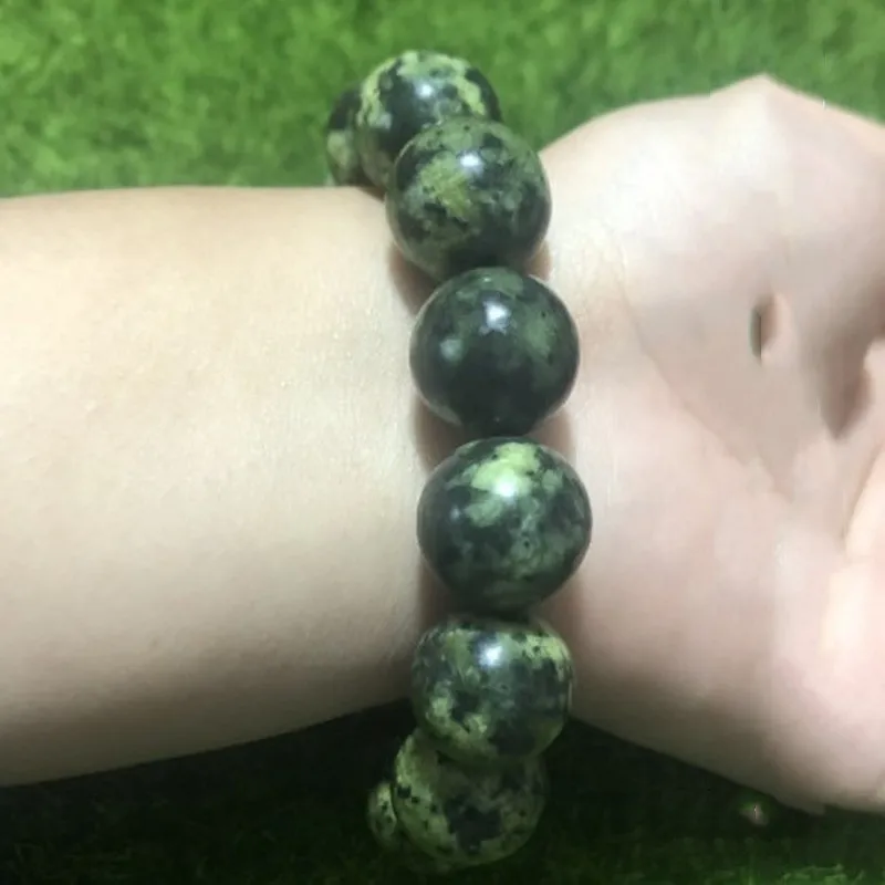 

New Pure Natural Jade Tibetan Jade Medicine King Stone Hand String Men's and Women's Living Magnetic Health Care Jewelry