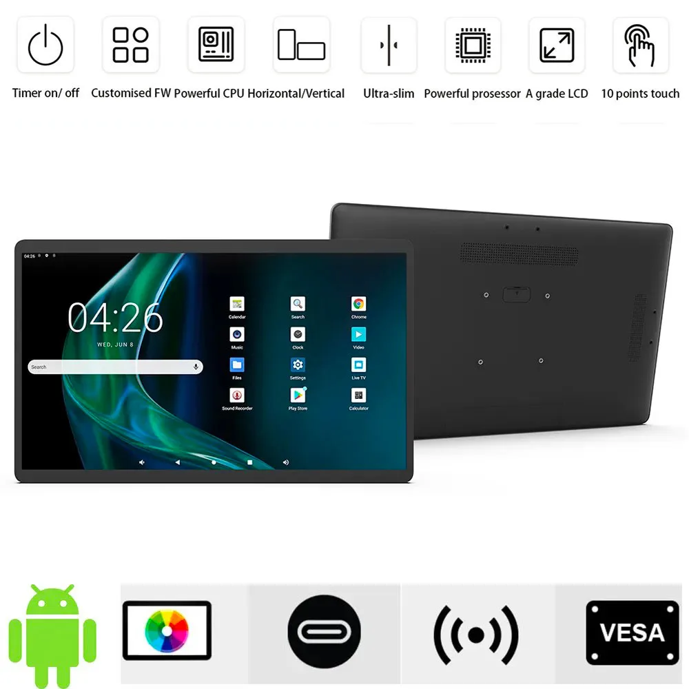 Imagem -01 - Tablet Poe Android com Display Interativo Tudo em um Displays In-cell Banda Dupla Wifi Ethernet pc Monitor 14 Polegadas