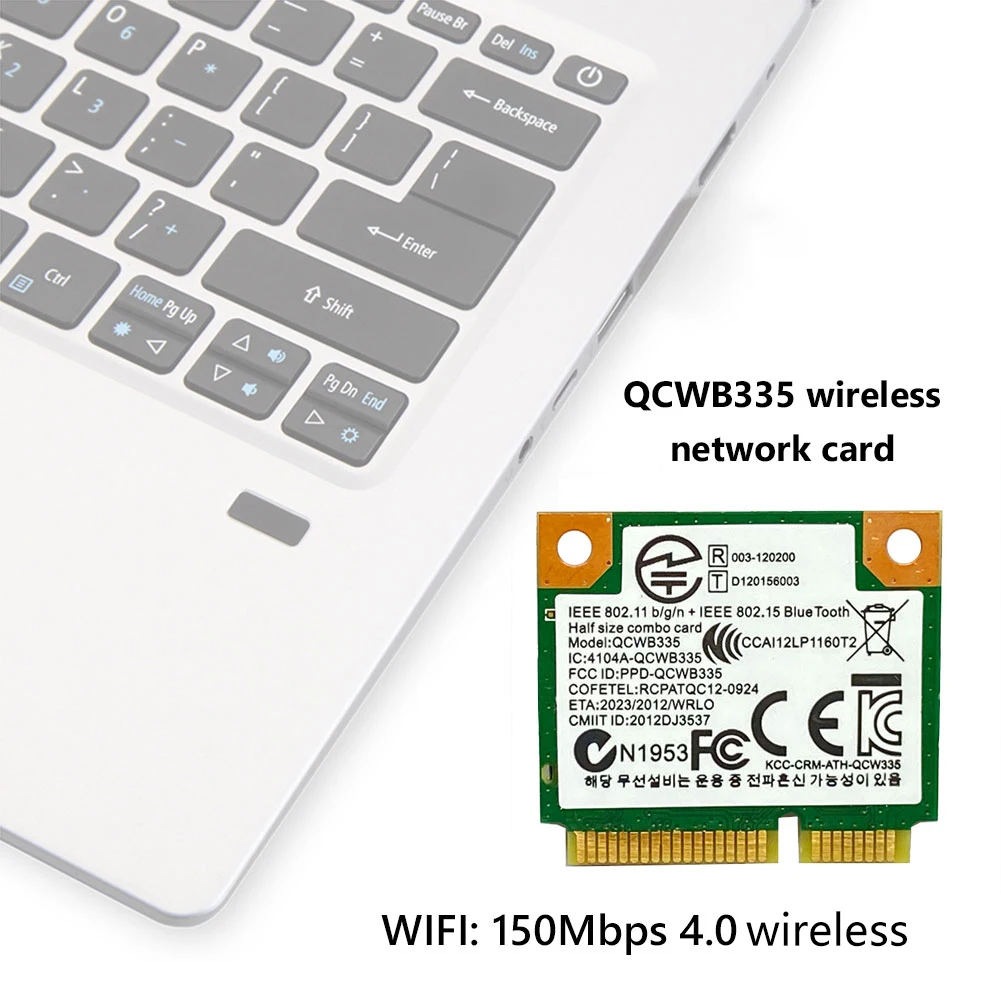 QCWB335 PCI-E WiFi carte réseau 802.11 B/G/N Bluetooth 4.0 PCI-E WiFi adaptateur réseau sans fil pour ordinateurs portables PC