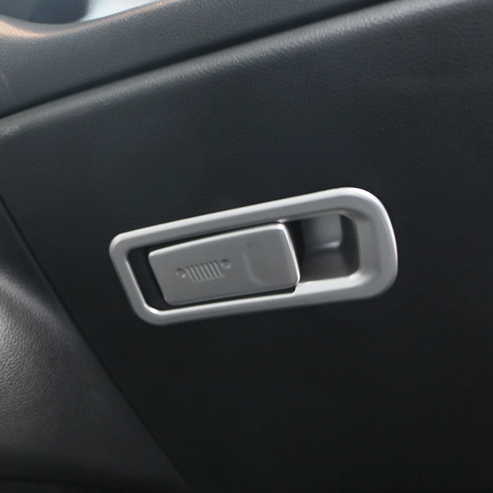 ABS Silver Car Storage Box Handle Trim for Jeep Renegade 2015 2016 2017 2018 2019- 2023 LHD Glove Box Protect Cover Sticker view 5