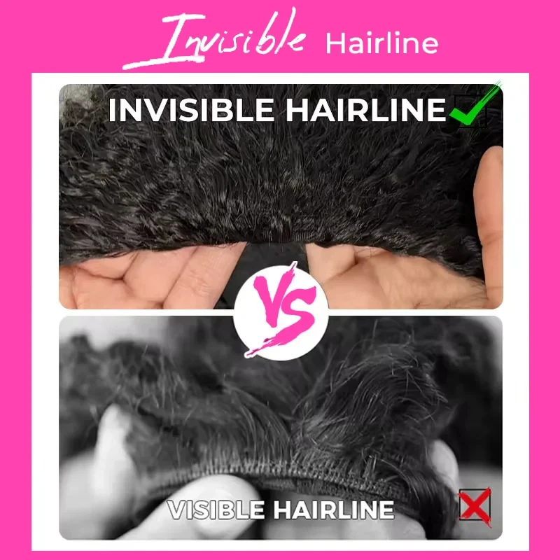 アフロ縮れ毛カーリーハーフウィッグ人毛アップグレード3 in 1ハーフウィッグ、ドローストリング付きシームレスクリップイン、フリップオーバーカーリーVパートウィッグ