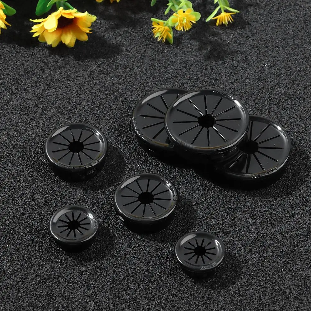 10 قطعة/المجموعة مرتبة مشبك كابلات المنظم مشبك خط الكمبيوتر جروميت مكتب الجدول كابل السحابة خط صندوق سلك ثقب غطاء #3