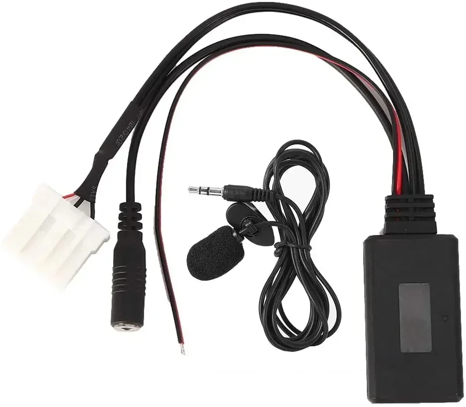 For Mazda 2 3 5 6 MX5 RX8 CX7 2006 2007 5-12V Car Bluetooth AUX Adapter Wireless Radio Stereo Microphone Handsfree Adapter