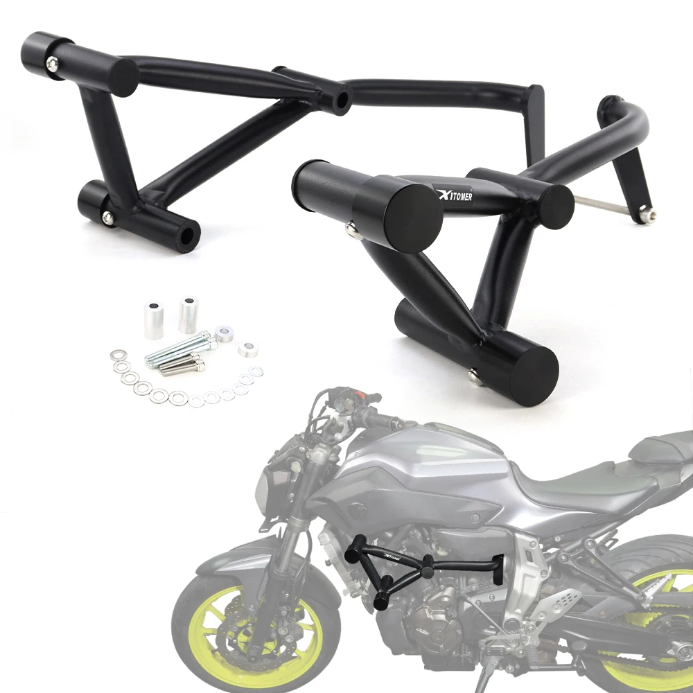 Motorcycle Stunt Cage Engine Guard Crash Bars Scrape Bar Race Rail FZ-07 / MT-07 2014-2019 2020 2021 2022 2023 2024 For Yamaha