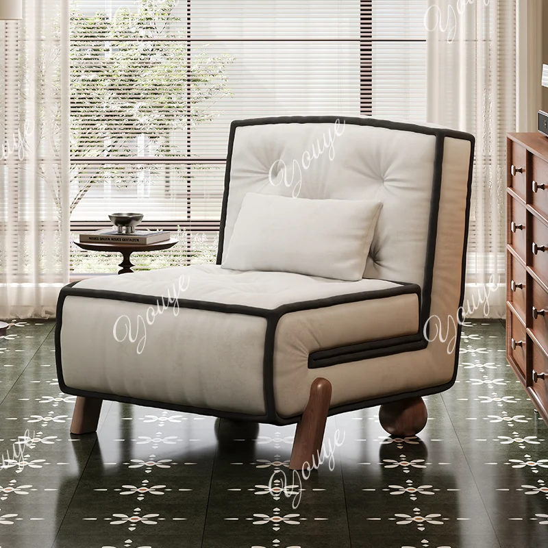Solid wood sofa bed Living room foldable dual-purpose single double multi-functional small apartment sofa