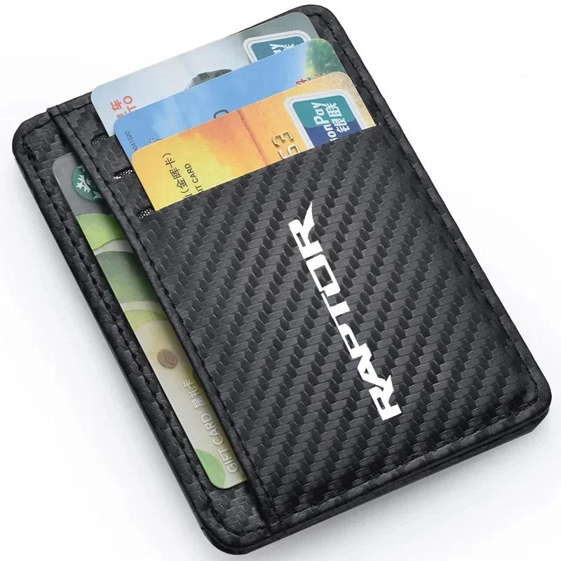 RFID Blocking Credit Card Holder Portable Leather Wallets for Ford Ranger Raptor 2023 T6 2008 2013 2015 2017 Car Accessories