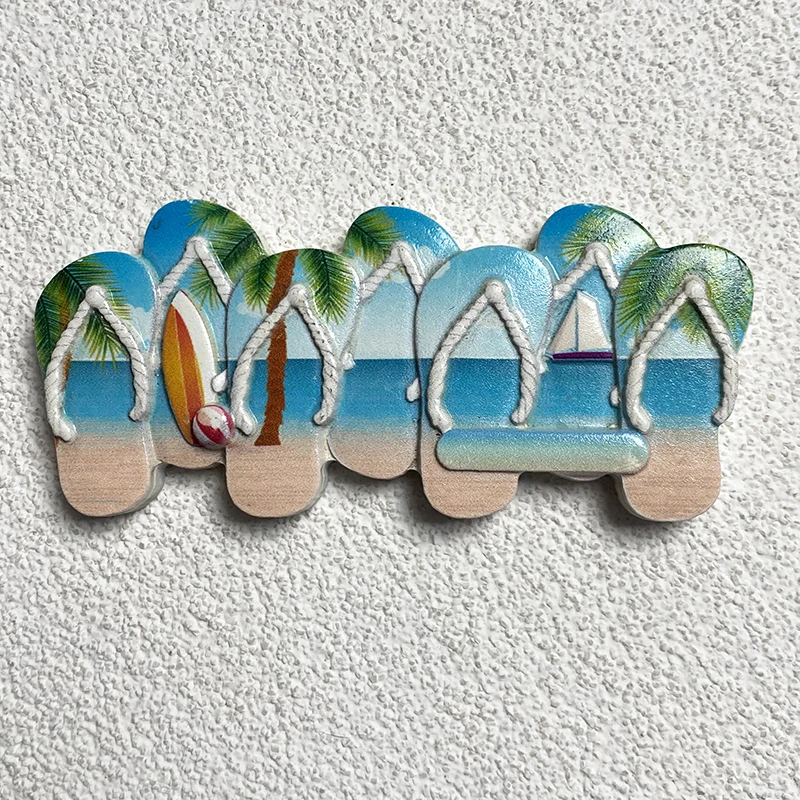 

Slippers, world cultural tourism souvenirs, kitchen refrigerator stickers, home decorations, 3D magnetic refrigerator stickers