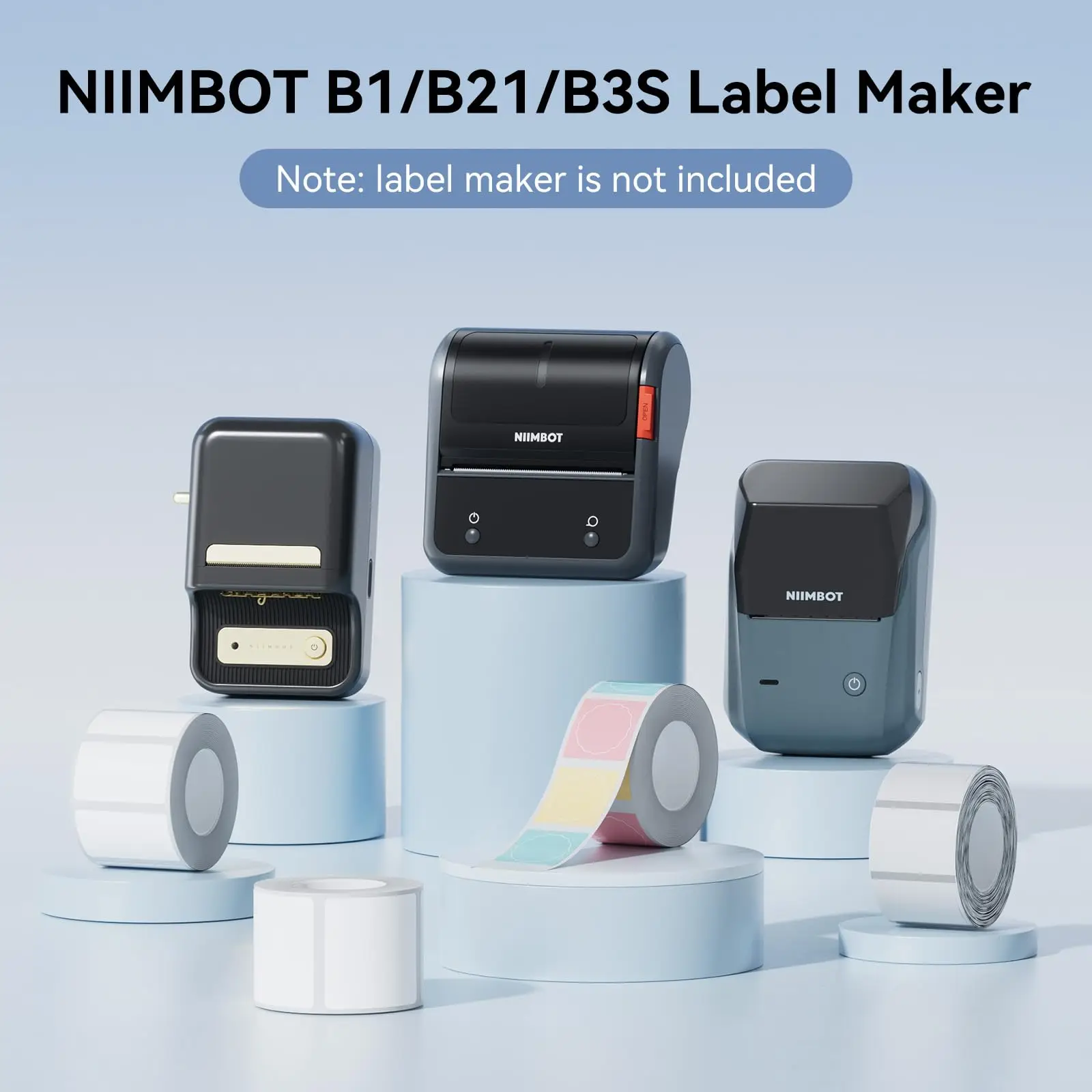 NIIMBOT B21/B1 Thermal Pinter Round Sticker Transparent White Adhesive Waterproof Label Paper For B1 B21 Niimbot Mini Printer