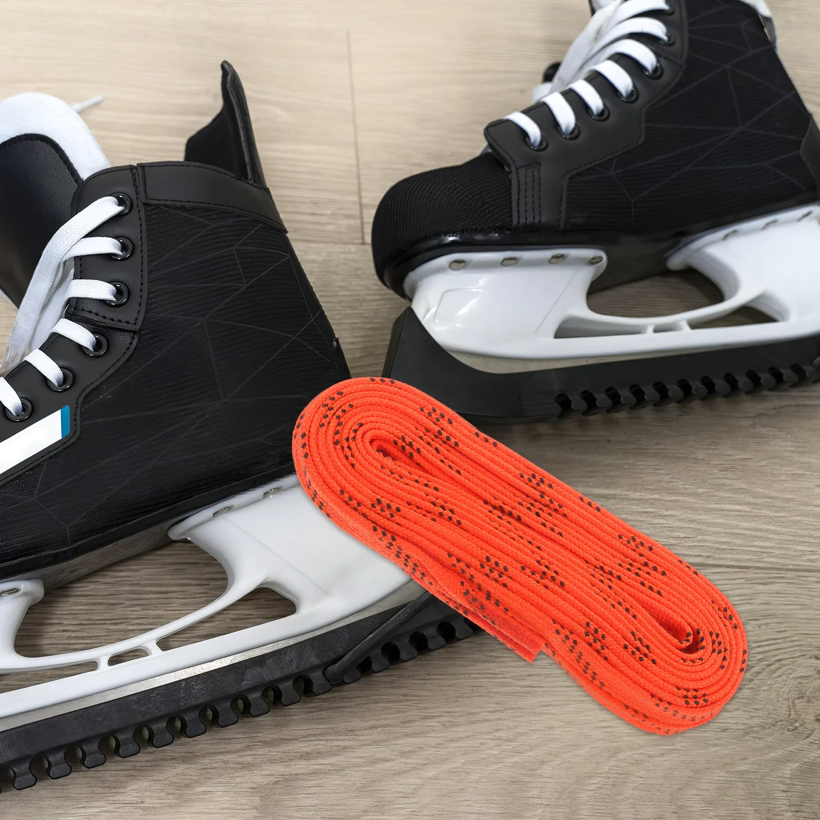 

Waxed Shoelaces for Hockey Skates Flat Skate Accessories Durable Polyester Blend Easy Adjustments Versatile Use
