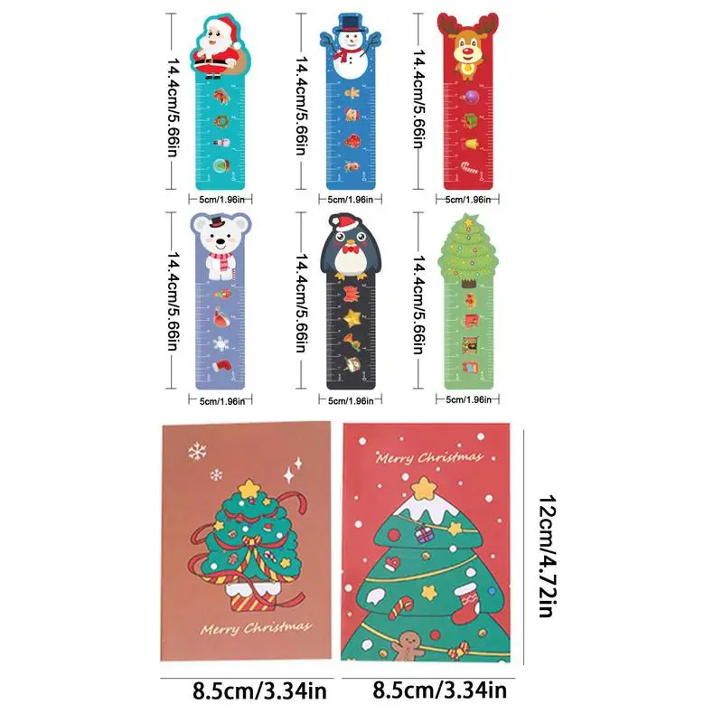 Natal Escola Papelaria Set, Caixa de Presente Infantil Papelaria, Fino Acabamento, Papelaria Suprimentos para Jardim de Infância Prêmios