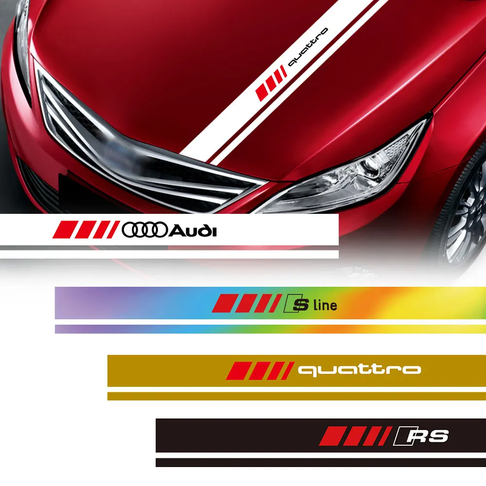 

Автомобильный Стайлинг, украшение, полоса, боковая дверь, задняя наклейка, наклейка, автомобильные Внешние аксессуары для Audi A4 A5 A7 A8 RS Sline Quattro