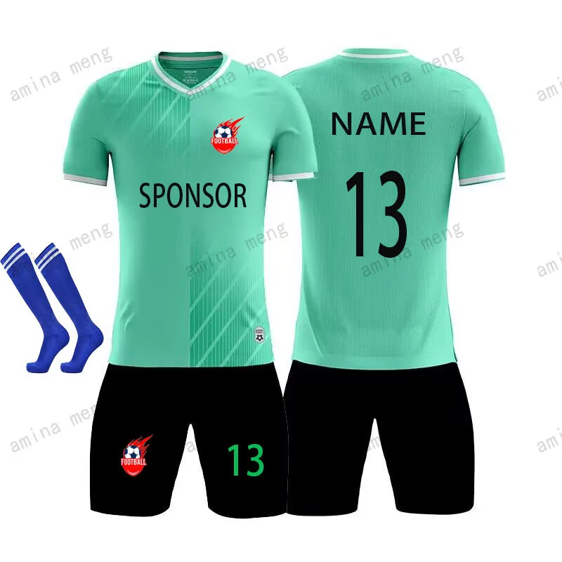 

2023 Children Adult Football Jerseys Boys and girls Soccer Clothes Sets youth soccer sets training jersey suit with socks