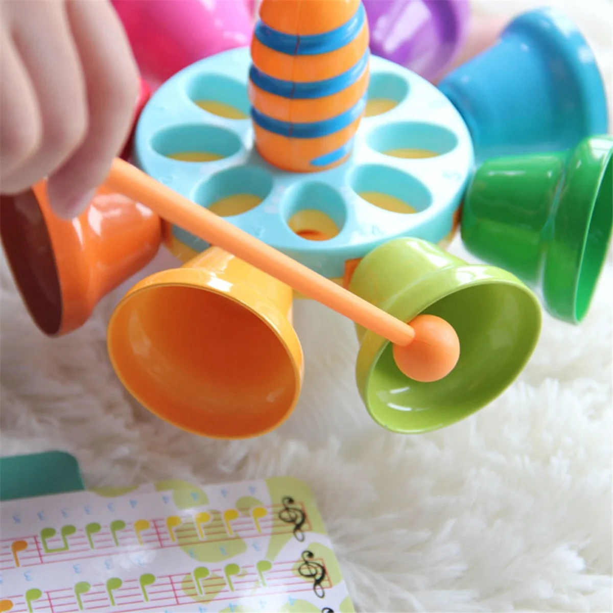 FRLI-yInstrumento a percussione per bambini, campanelle diatoniche arcobaleno per bambini, regalo di compleanno per bambini di 3 anni e