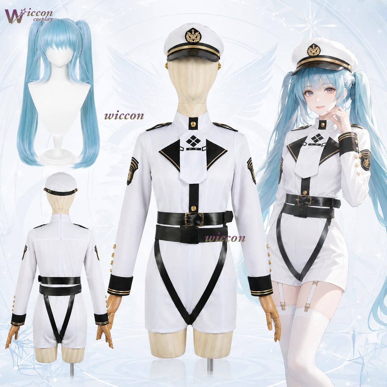 

MoeMimic Godgirl Victory New Hope Privaty Cosplay Costume Anime Game Character Full Set Outfit White Sweet Outfit Stock Cross