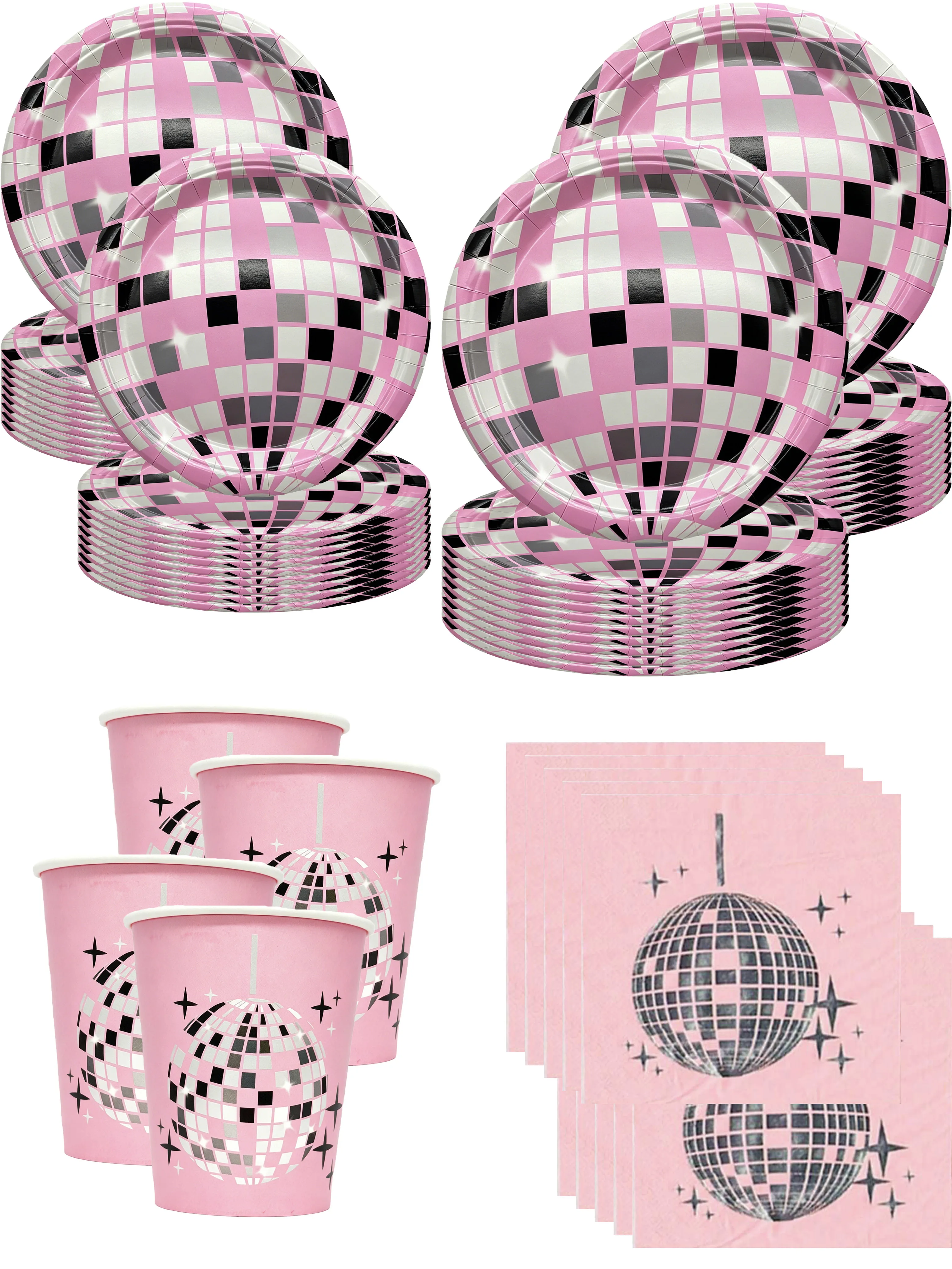 Roze discobal papieren servies - Ornament Ball Set recensie en prijs